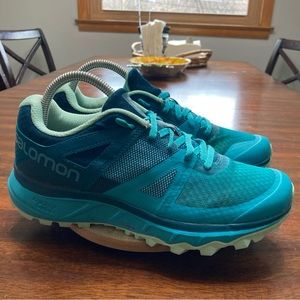 Salomon Womens Trailster 404881 Blue Running Shoes Sneakers Size 8